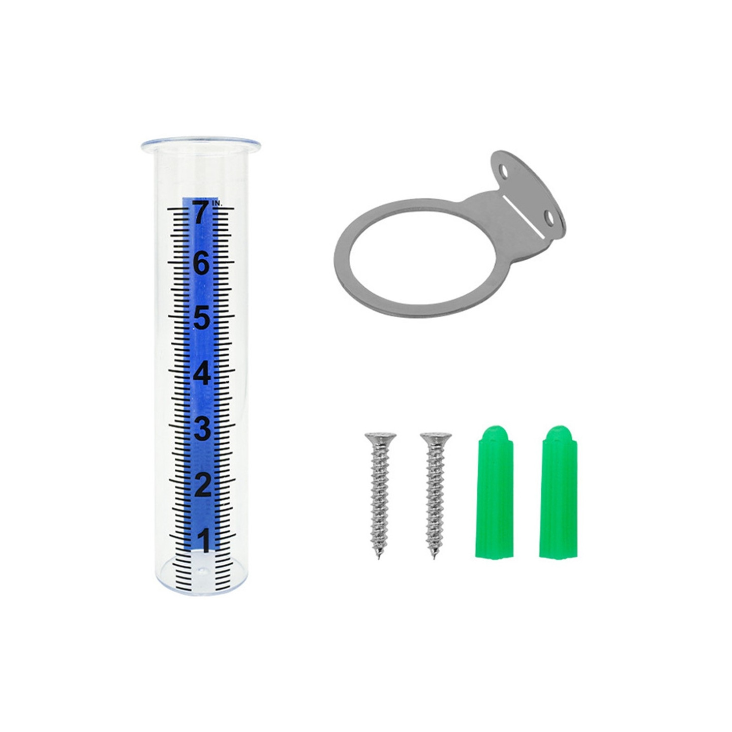 7-inch Rain Gauge Plastic Rain Measuring Tool Garden Balcony Weather Monitoring