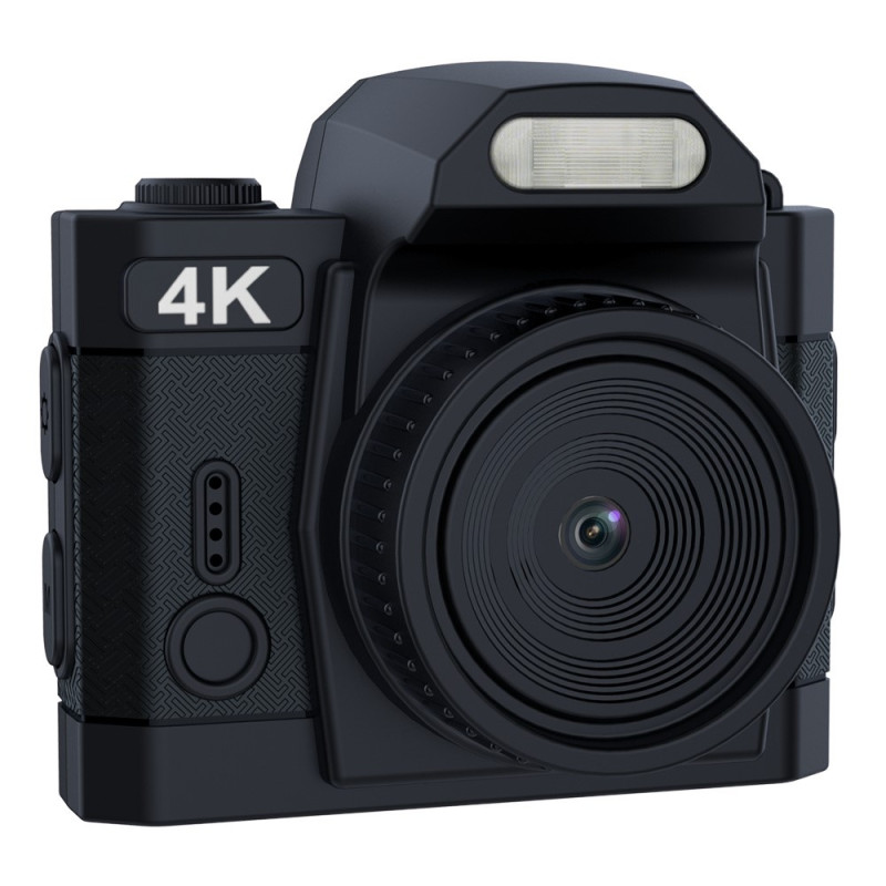 Mini digitalkamera reisekamera 4K 64MP lommevideokamera + 32GB kort + kortleser