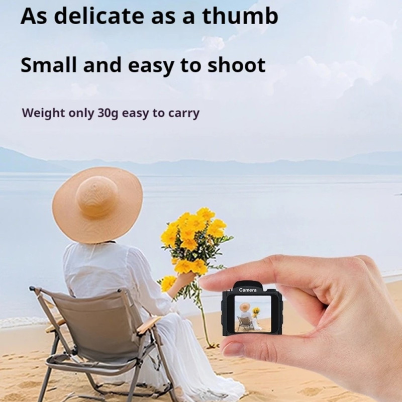 Mini Digital Camera Travel Camera 4K 64MP Pocket Video Camera + 32GB Card + Card Reader