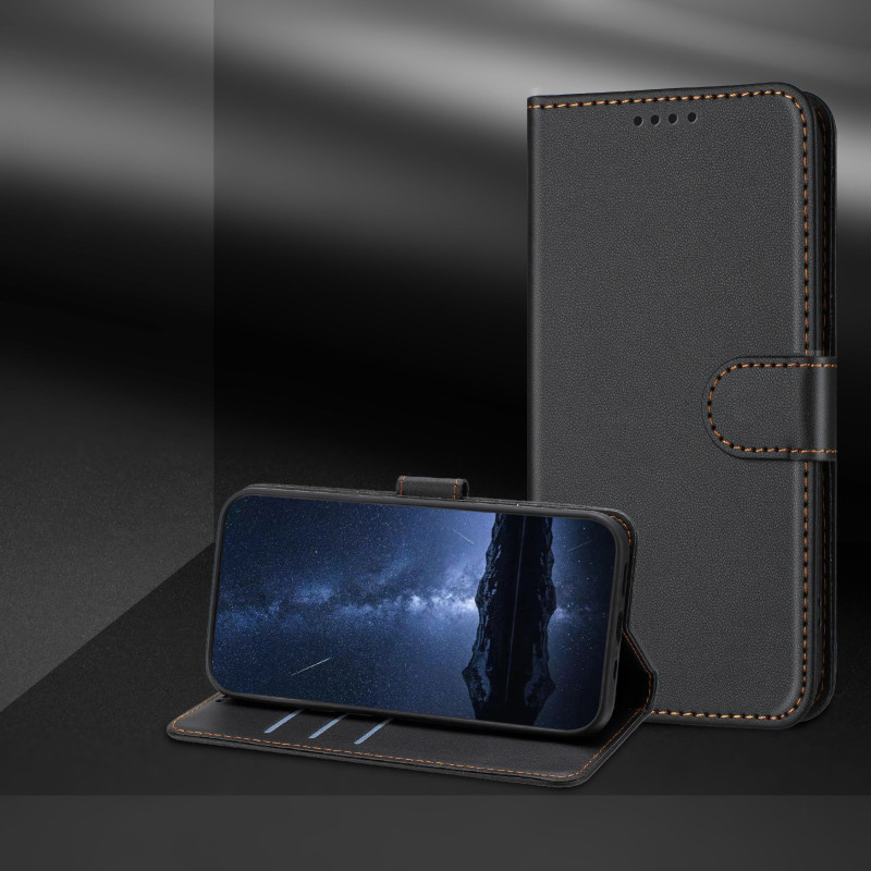 Lompakkokotelo Nothing Phone (3a) Lite 5G tukijalalla iskunkestävä puhelinkuori - Musta