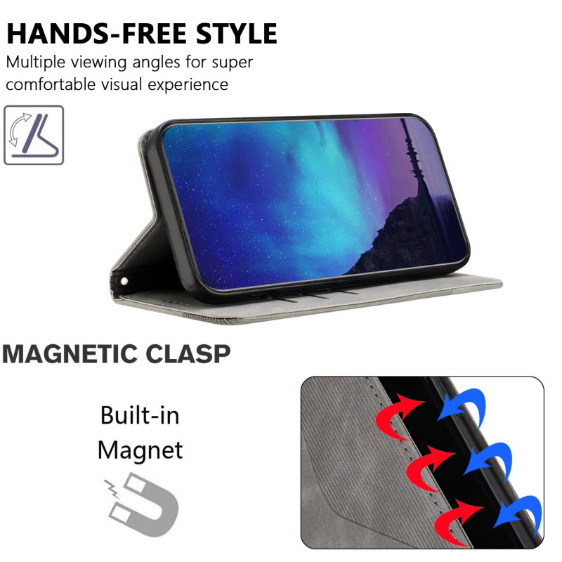 Lommebokdeksel til Samsung Galaxy S25 FE med støtte skin-touch følelse