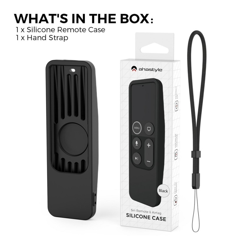Silikoninen kotelo Apple TV 4K:lle (4. sukupolvi 5. sukupolvi) TV HD AirTag 2-in-1:lle