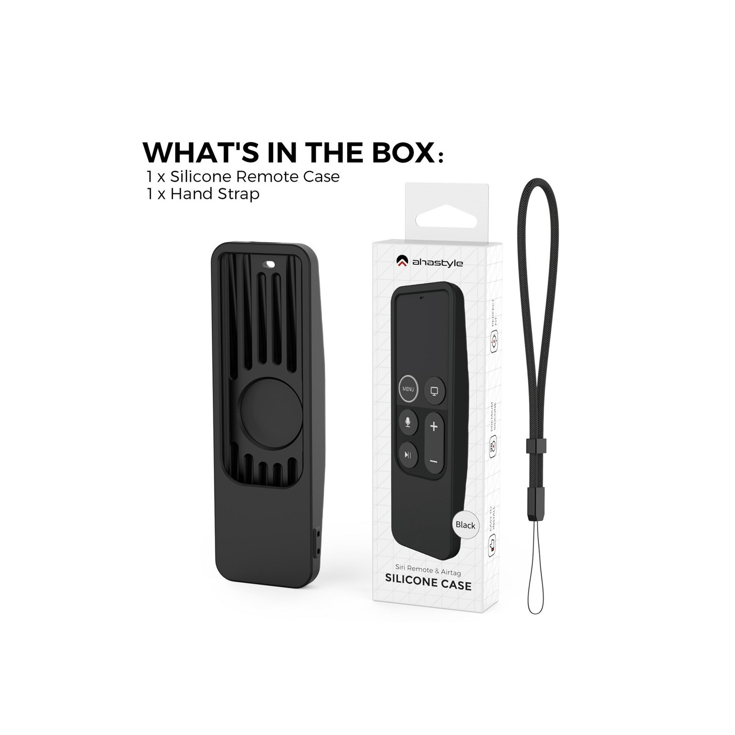 Case Cover Silicone Case for Apple TV 4K (4th Gen 5th Gen) TV HD AirTag 2-in-1