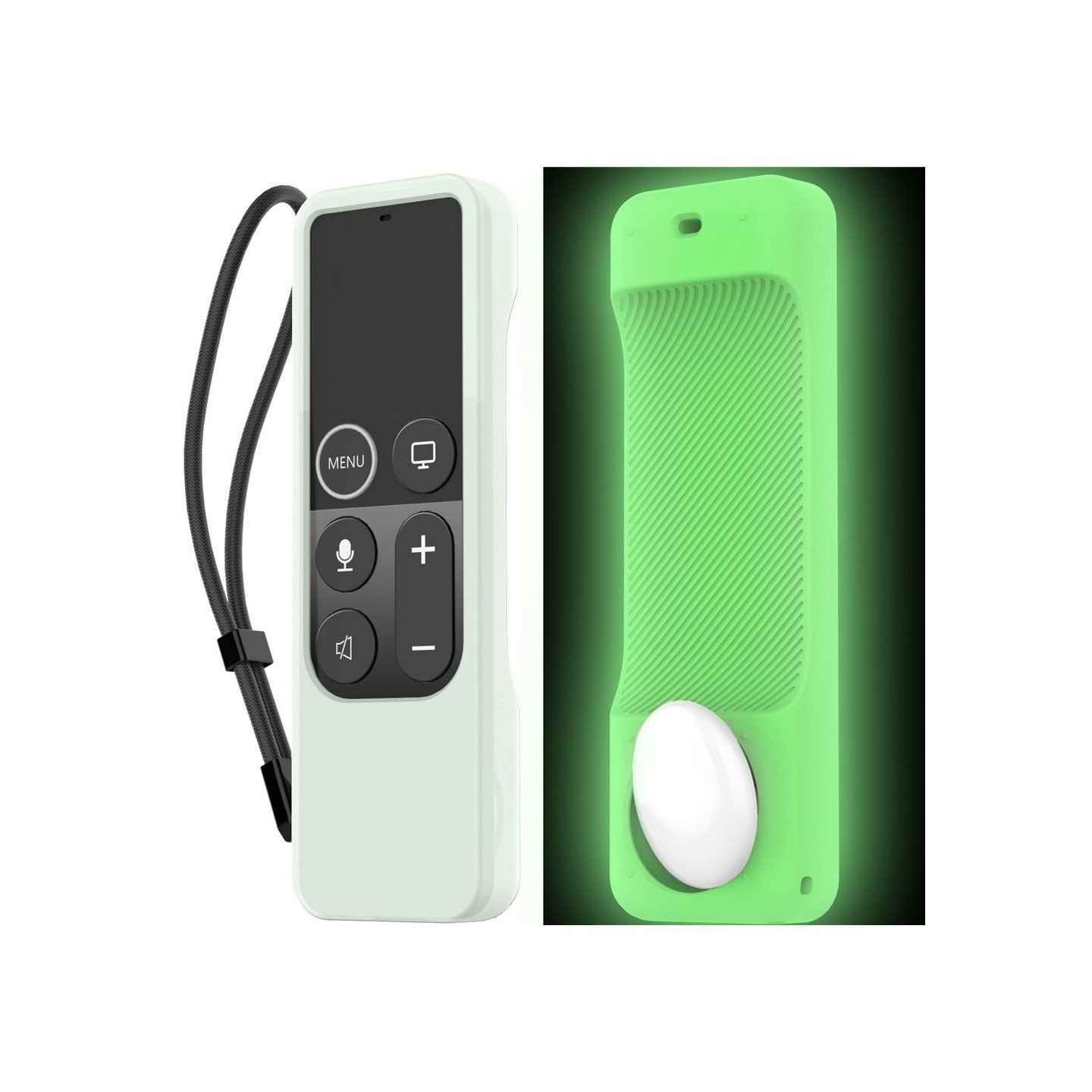 Case Cover for Apple TV HD Remote (4th Gen) AirTag, 2-in-1 Protective Case - Luminous