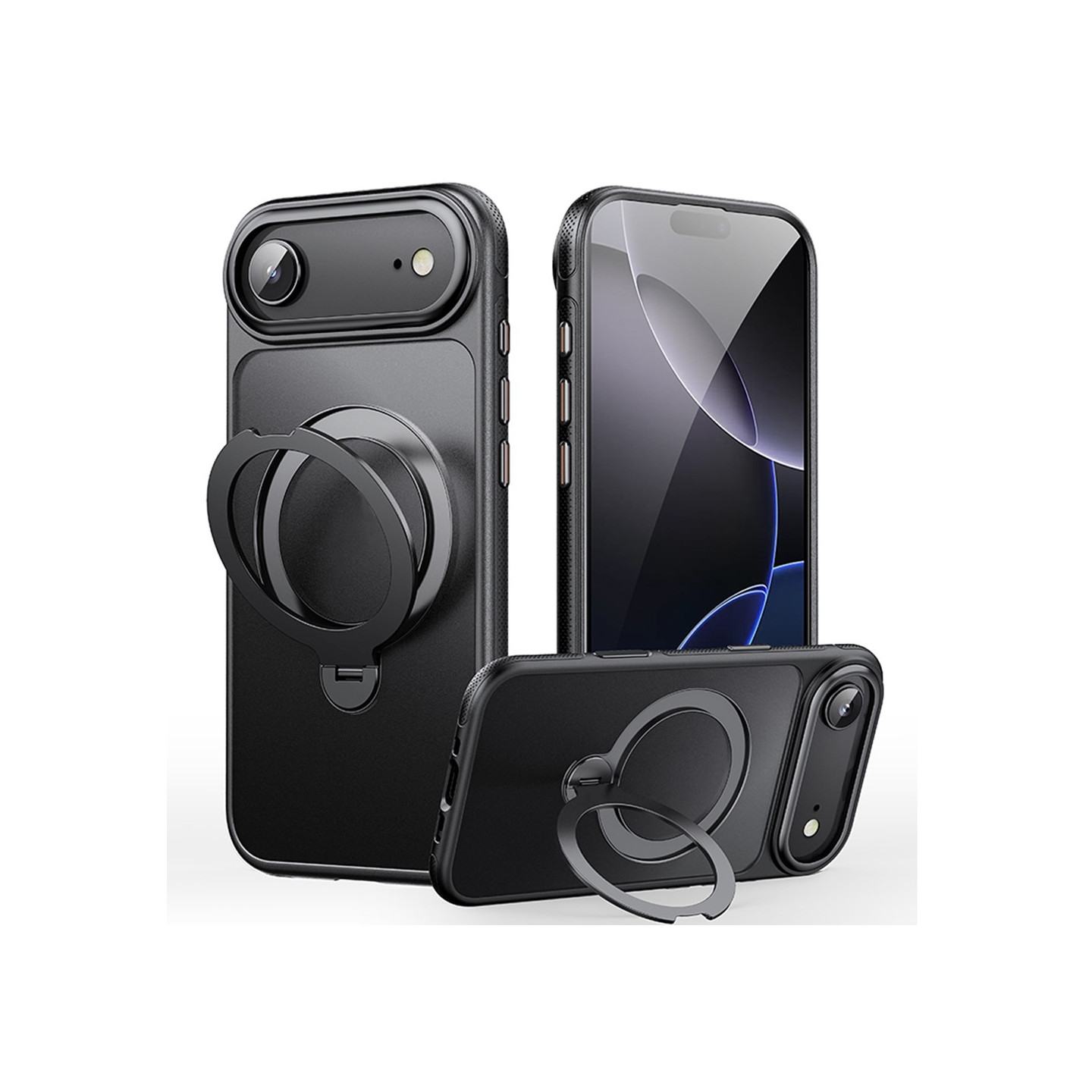 For iPhone Air case compatible with MagSafe drop proof TPU PC kickstand phone case