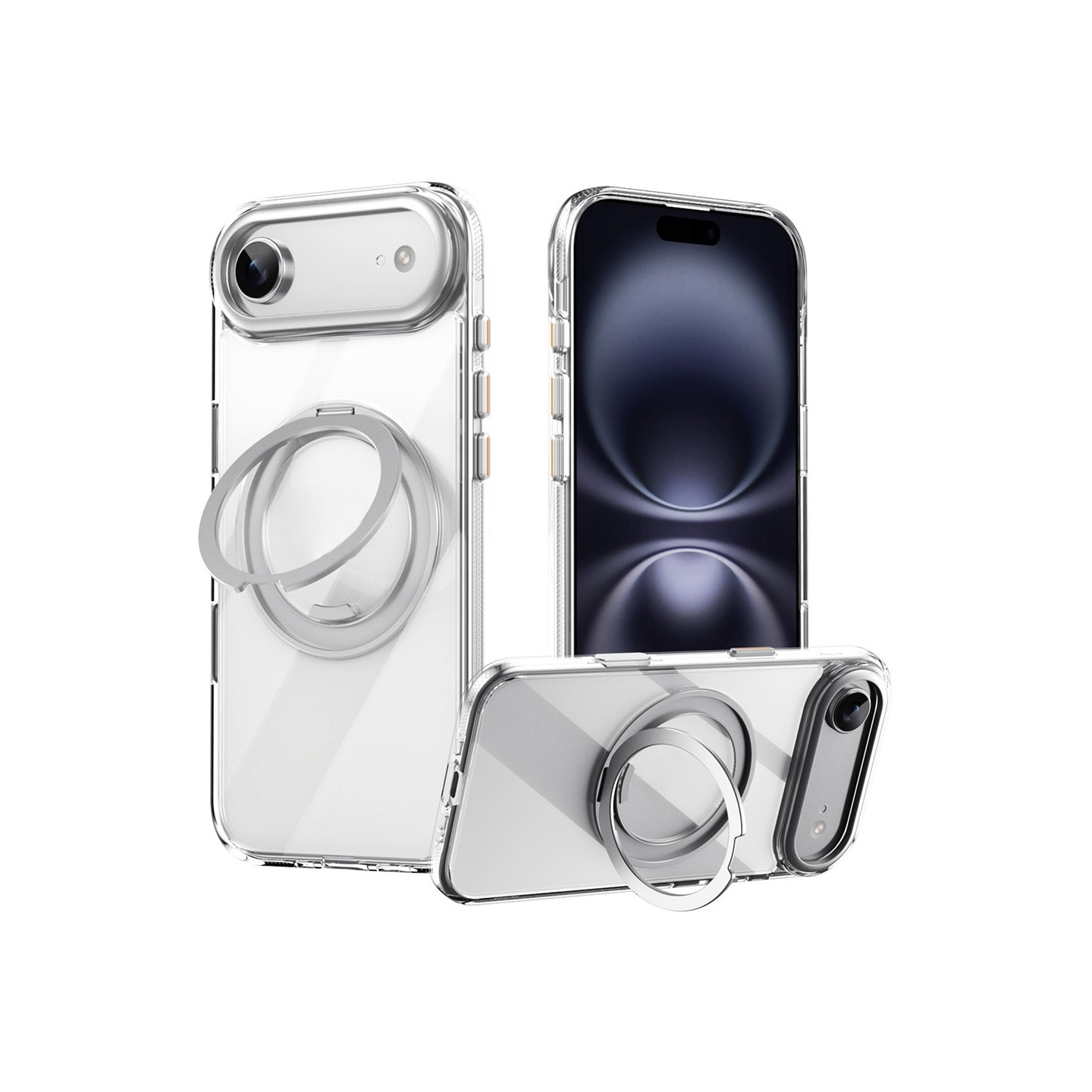 For iPhone Air case compatible with MagSafe with kickstand TPU PC back cover