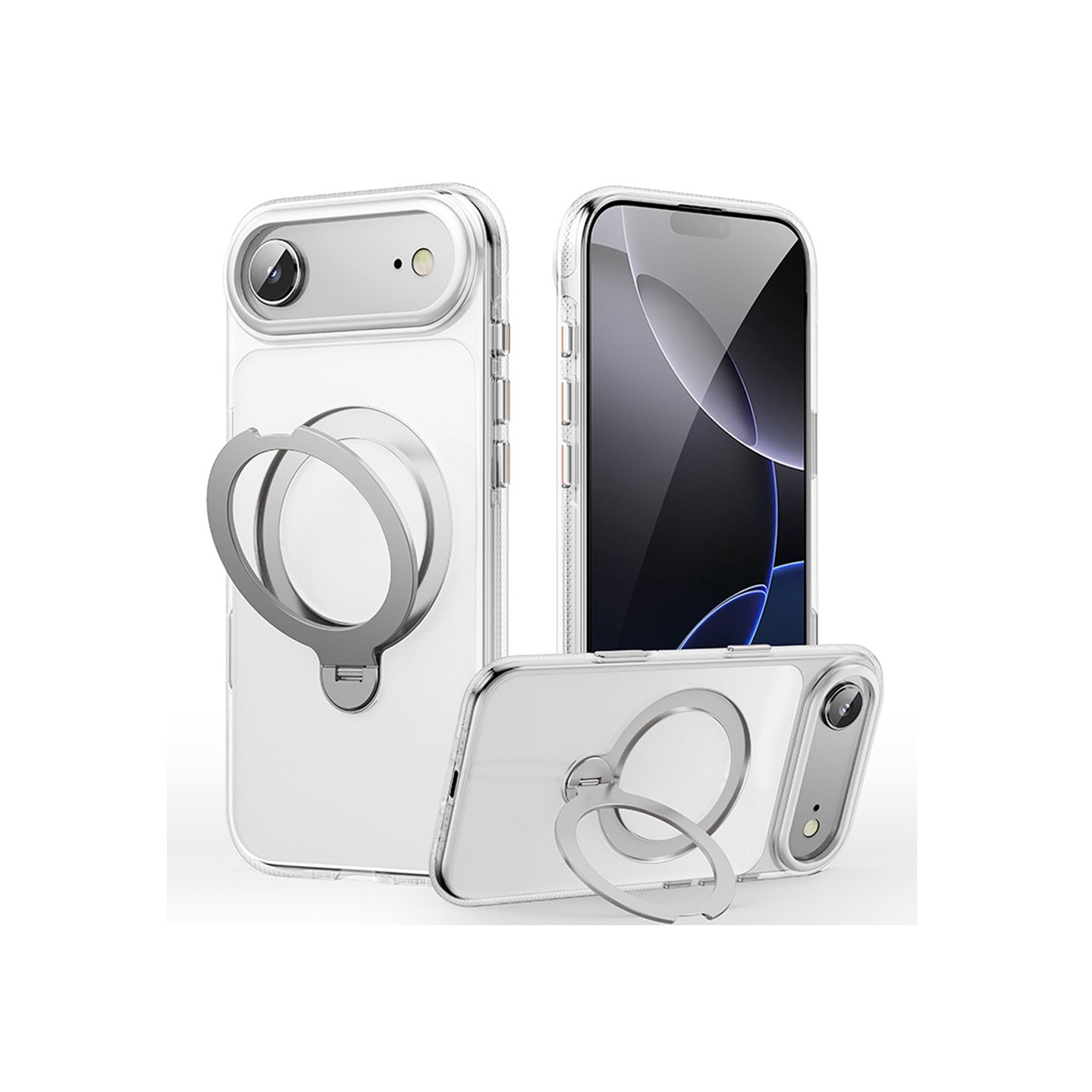 Mobildeksel til iPhone Air kompatibelt med MagSafe støtsikkert TPU PC deksel med støtte