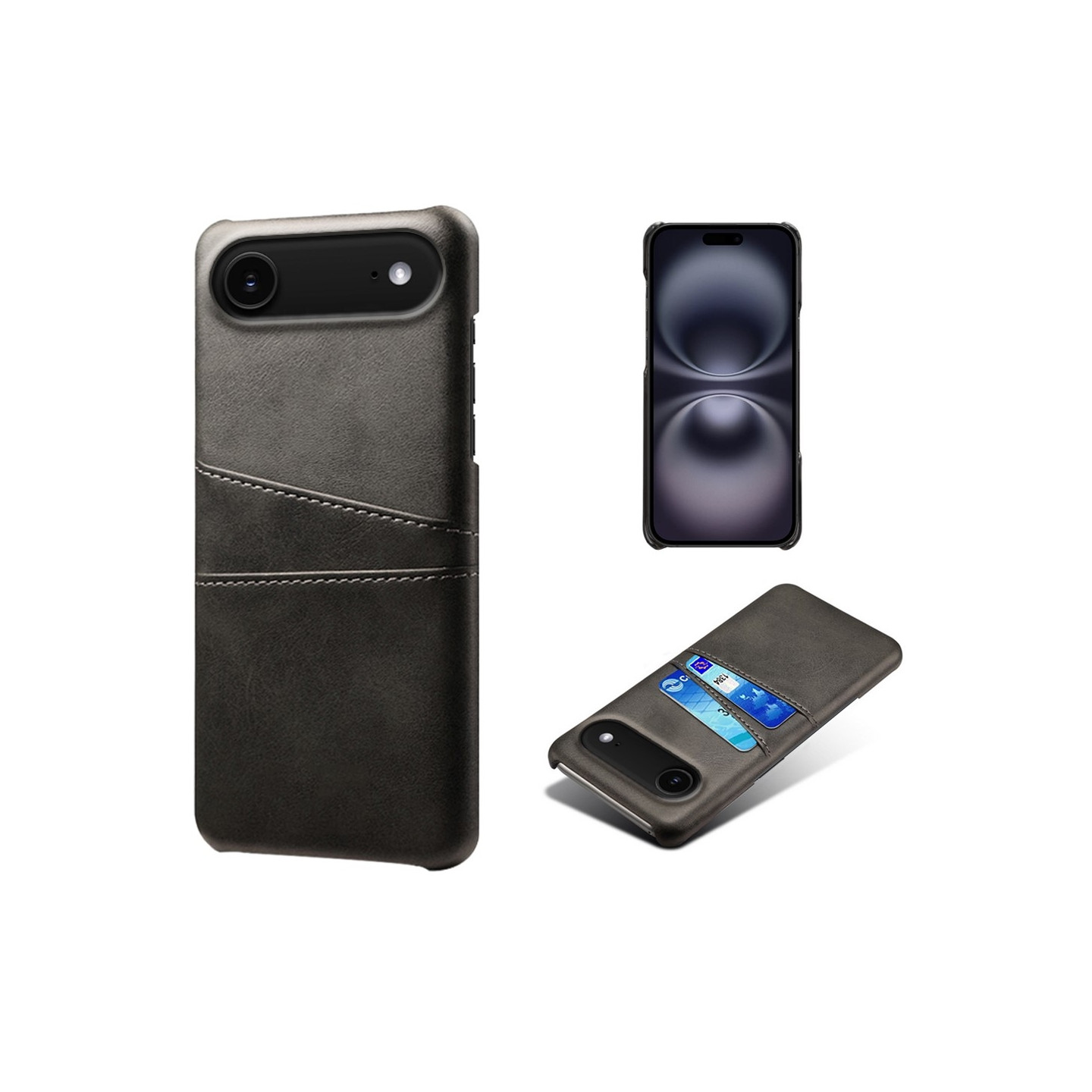 KSQ Deksel med kortplass for iPhone Air Svart