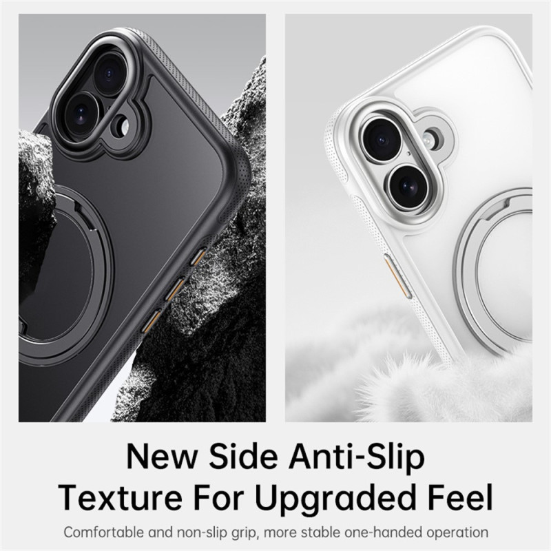 Mobildeksel til iPhone 17 kompatibelt med MagSafe med støtte TPU PC bakdeksel - Svart