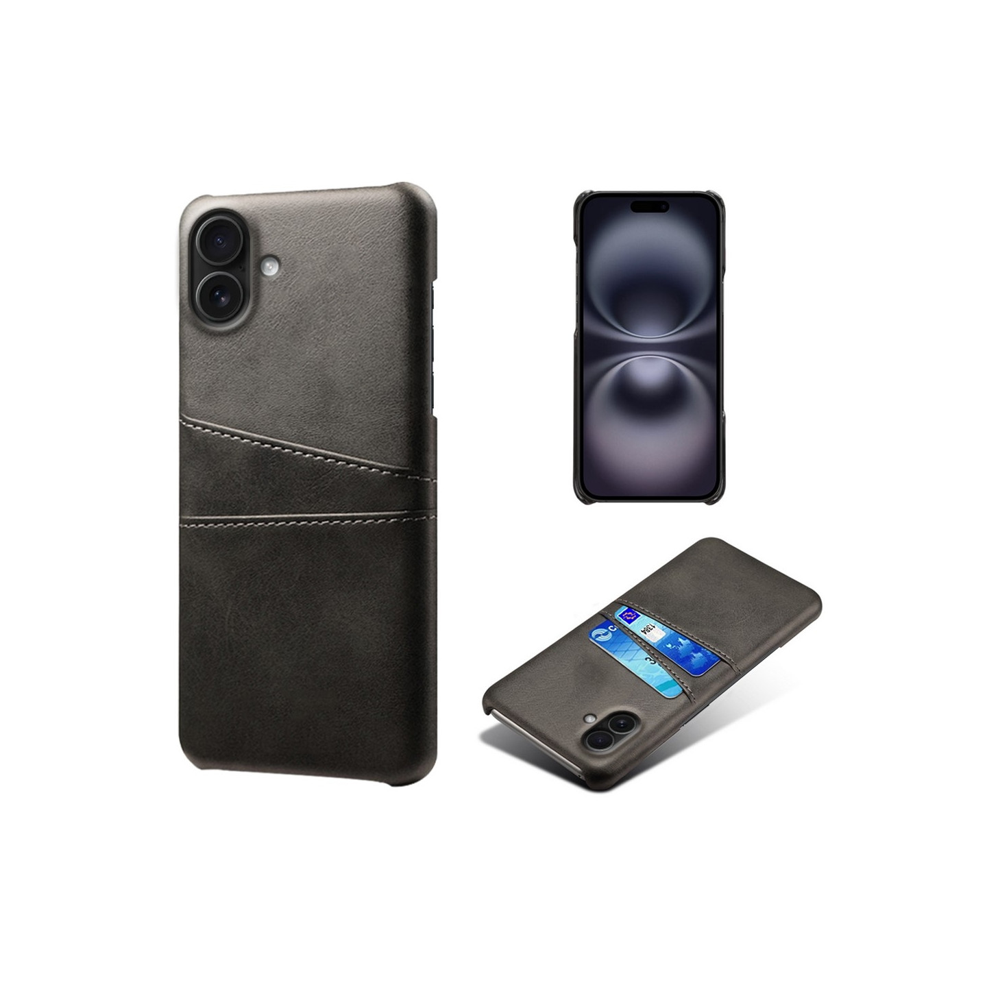 KSQ Kuori korttipaikalla iPhone 17 Musta