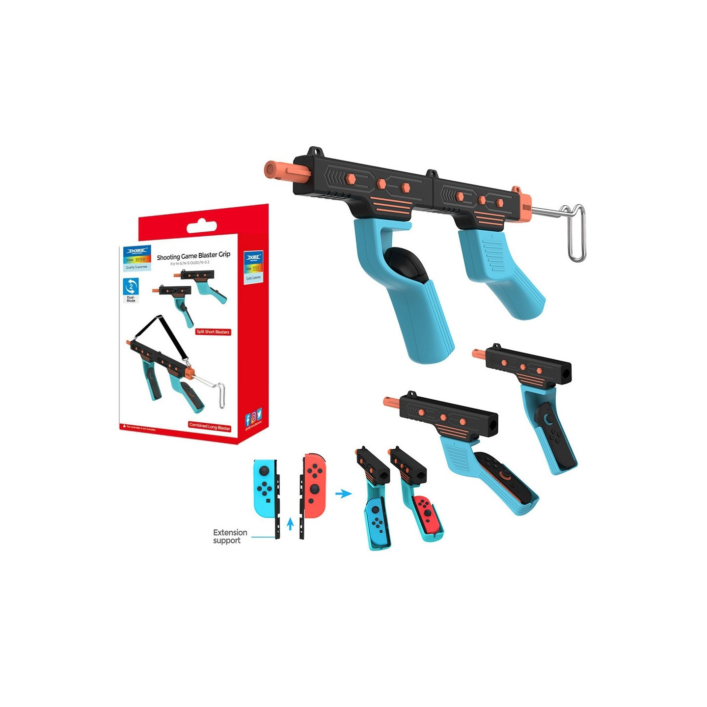 Spilcontroller Pistolgreb Kompatibel med Nintendo Switch 2 Switch Switch OLED