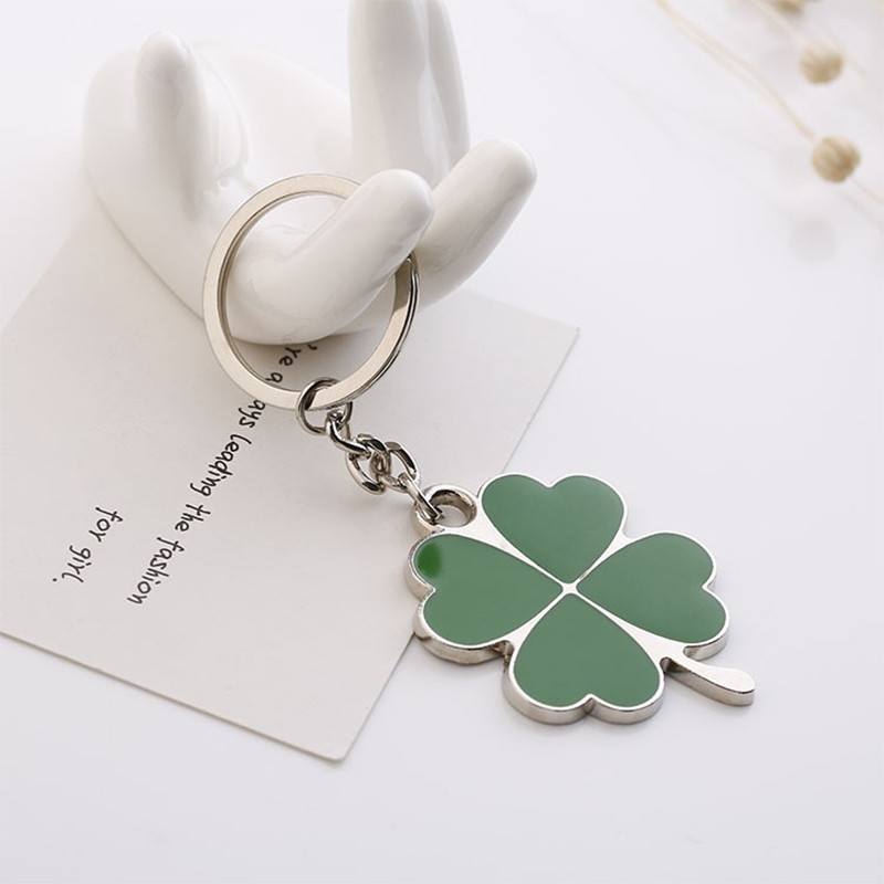Clover Keychain Zinc Alloy Key Ring Hanging Ornament Key Chain