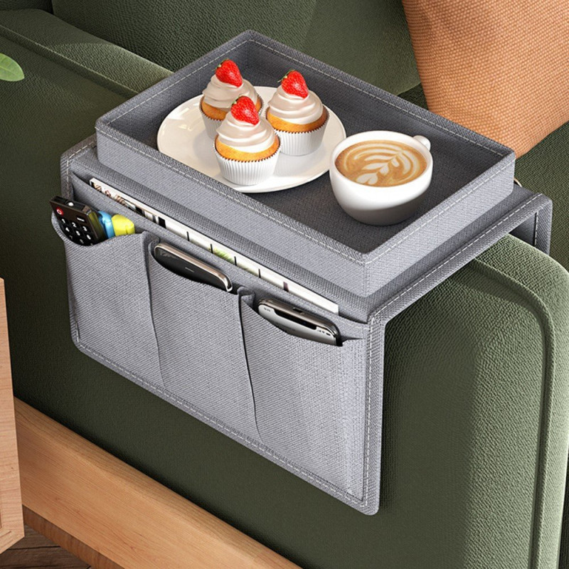 Pocket for Remote Controls Space Saving Armrest Storage Bag for Sofa
