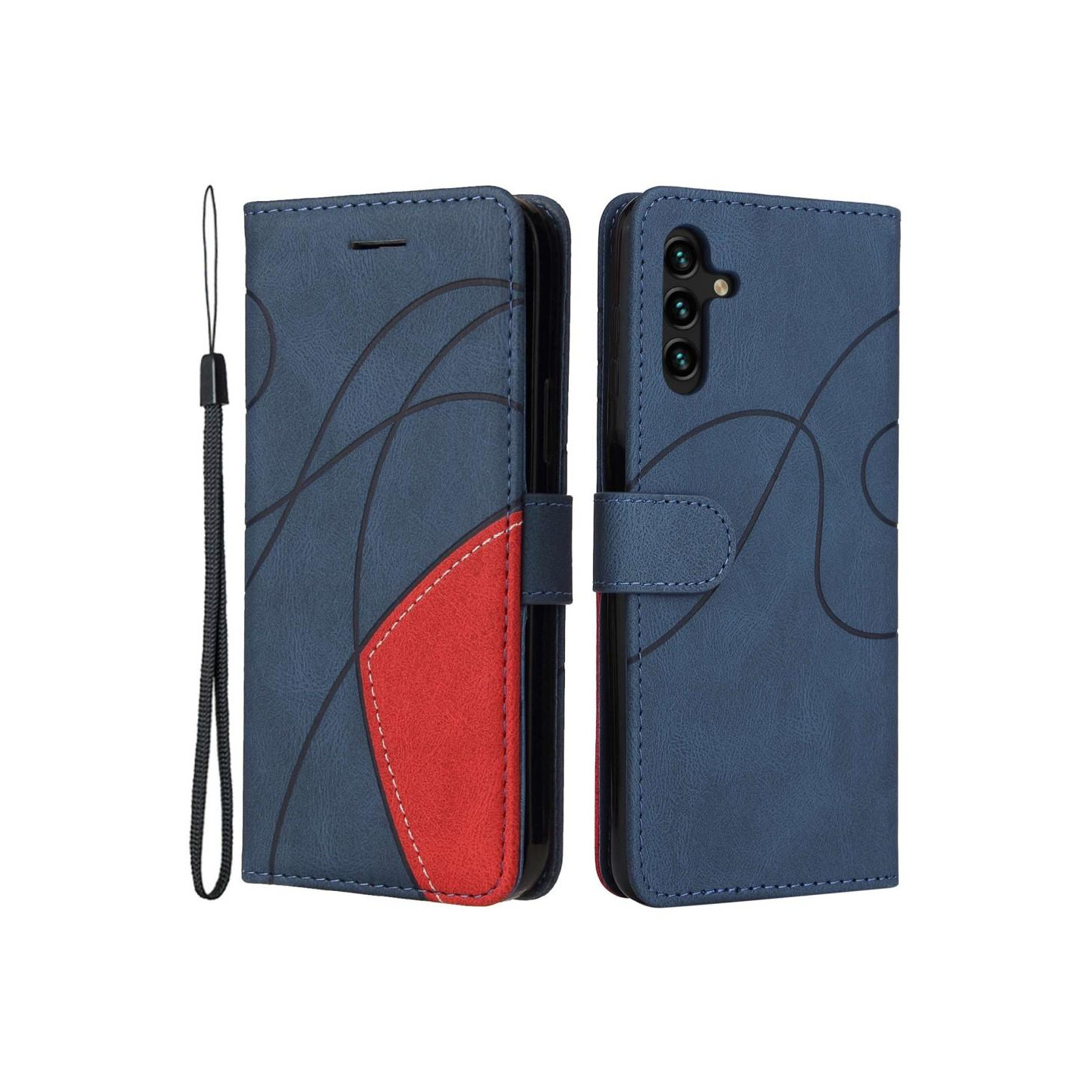 Samsung Galaxy A14 5G KT Series - 1 lompakkopuhelinkotelolle - sininen/punainen