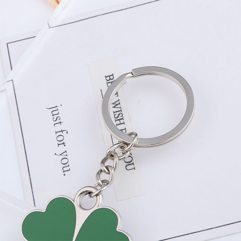 Clover Keychain Zinc Alloy Key Ring Hanging Ornament Key Chain