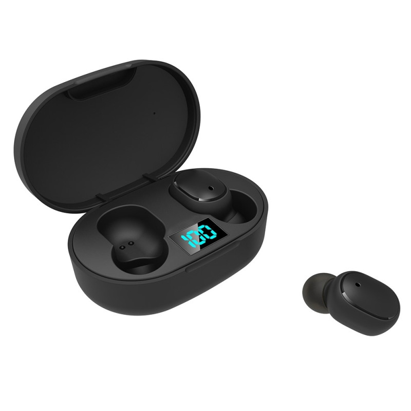 E6S Trådløse Hovedtelefoner HiFi Lyd Stereo Bluetooth In-Ear - Sort