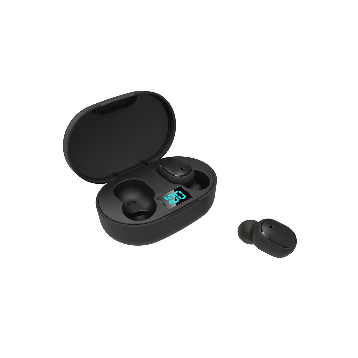 E6S Trådløse Hodetelefoner HiFi Lyd Stereo Bluetooth In-Ear - Svart