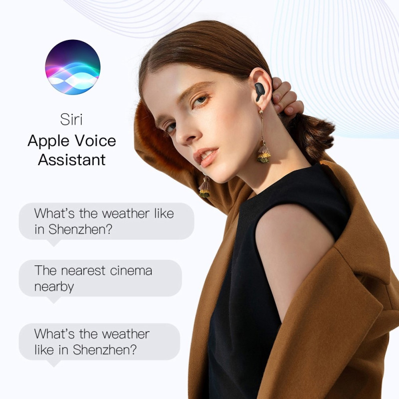 E6S Trådløse Hodetelefoner HiFi Lyd Stereo Bluetooth In-Ear - Svart