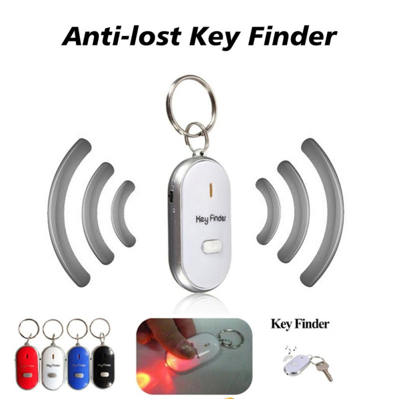 Key Finder Anti-Lost Keychain Tracker Lightweight Object Finder - Black