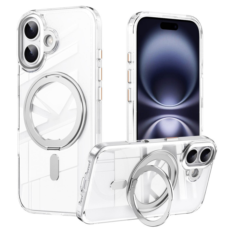 Cover til iPhone 17 kompatibelt med MagSafe TPU akryl metal kickstand mat telefonskal
