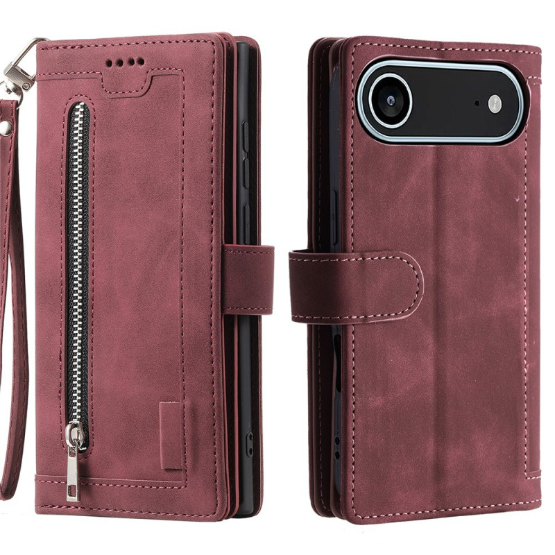 Til iPhone Air Etui med Lynlåslomme og 9 Kortlommer