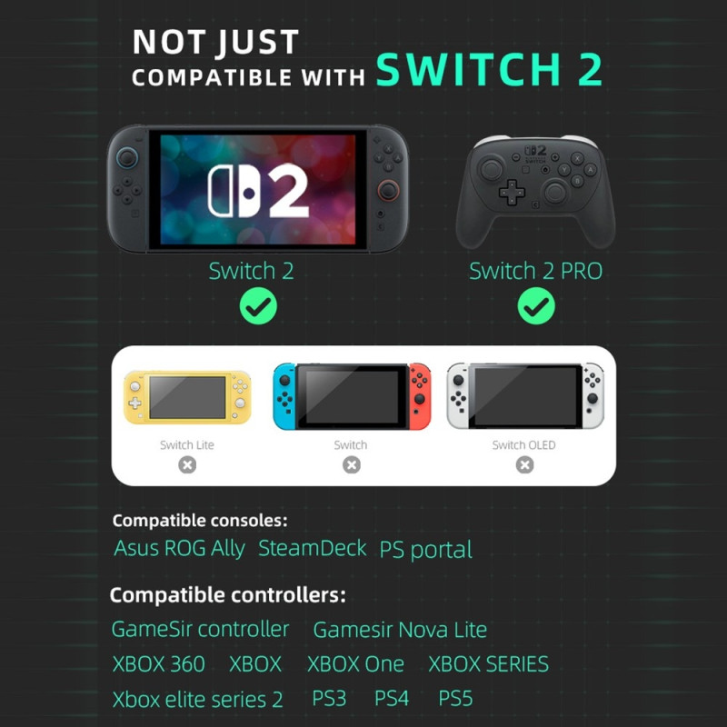 Kompatibel med Nintendo Switch 2 4 stk. Joy-Con tommelfingergreb - orange+blå