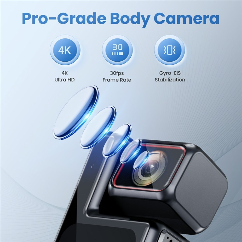 L17 1,69" 4K actionkamera EIS anti-shake touchskærm videokamera + 32 GB kort