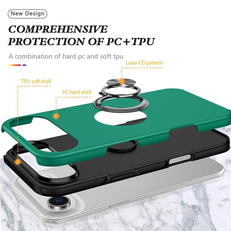 For iPhone Air Finger Ring Kickstand Hybrid Case