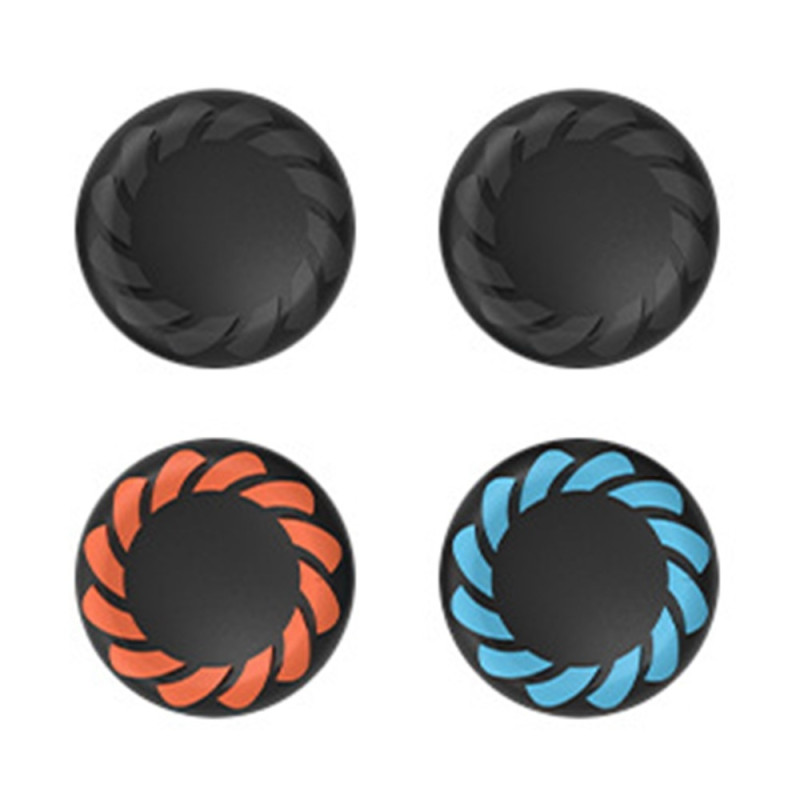 Yhteensopiva Nintendo Switch 2:n kanssa, 4 kpl Joy-Con -peukalokahvat - musta+oranssi+sininen