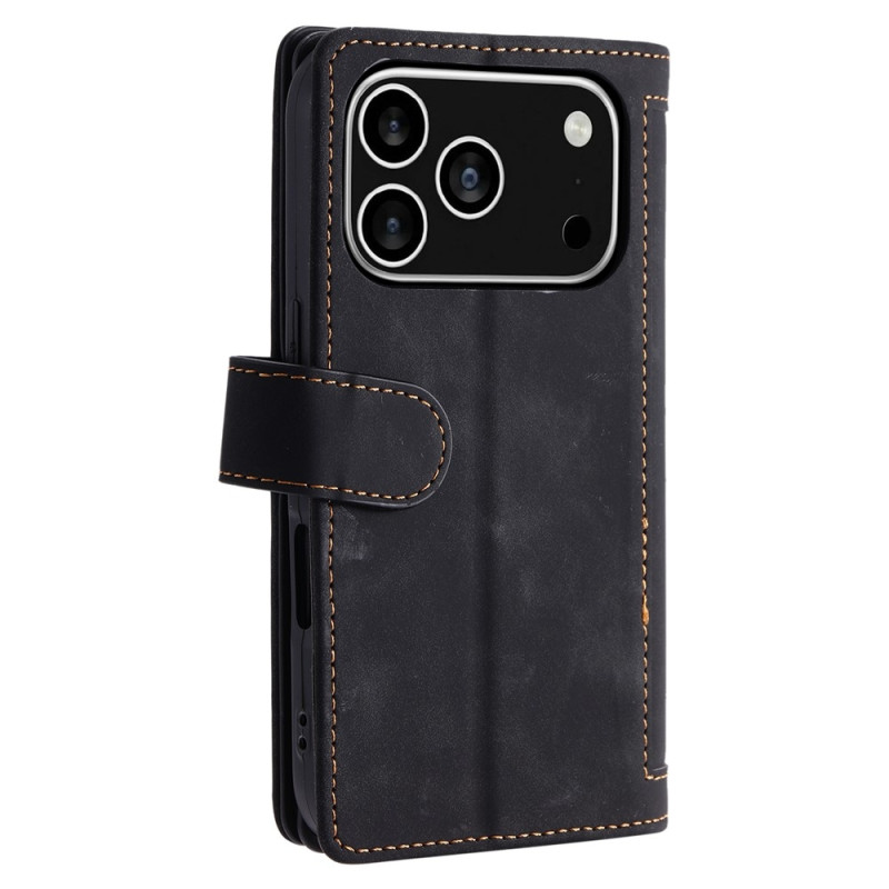 Til iPhone 17 Pro  Etui med Lynlåslomme og 9 Kortlommer