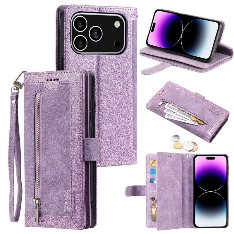 Til iPhone 17 Pro  Etui med Lynlåslomme og 9 Kortlommer