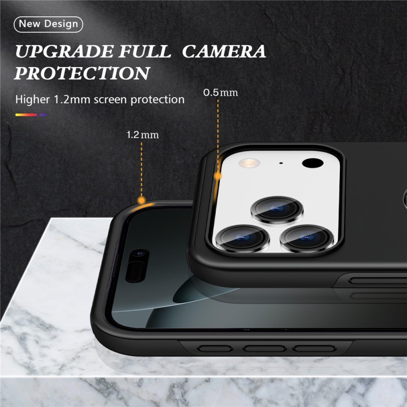 For iPhone 17 Pro Finger Ring Kickstand Hybrid Case