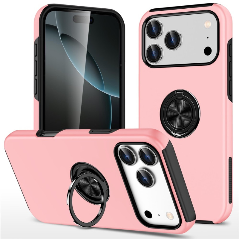 For iPhone 17 Pro Finger Ring Kickstand Hybrid Case