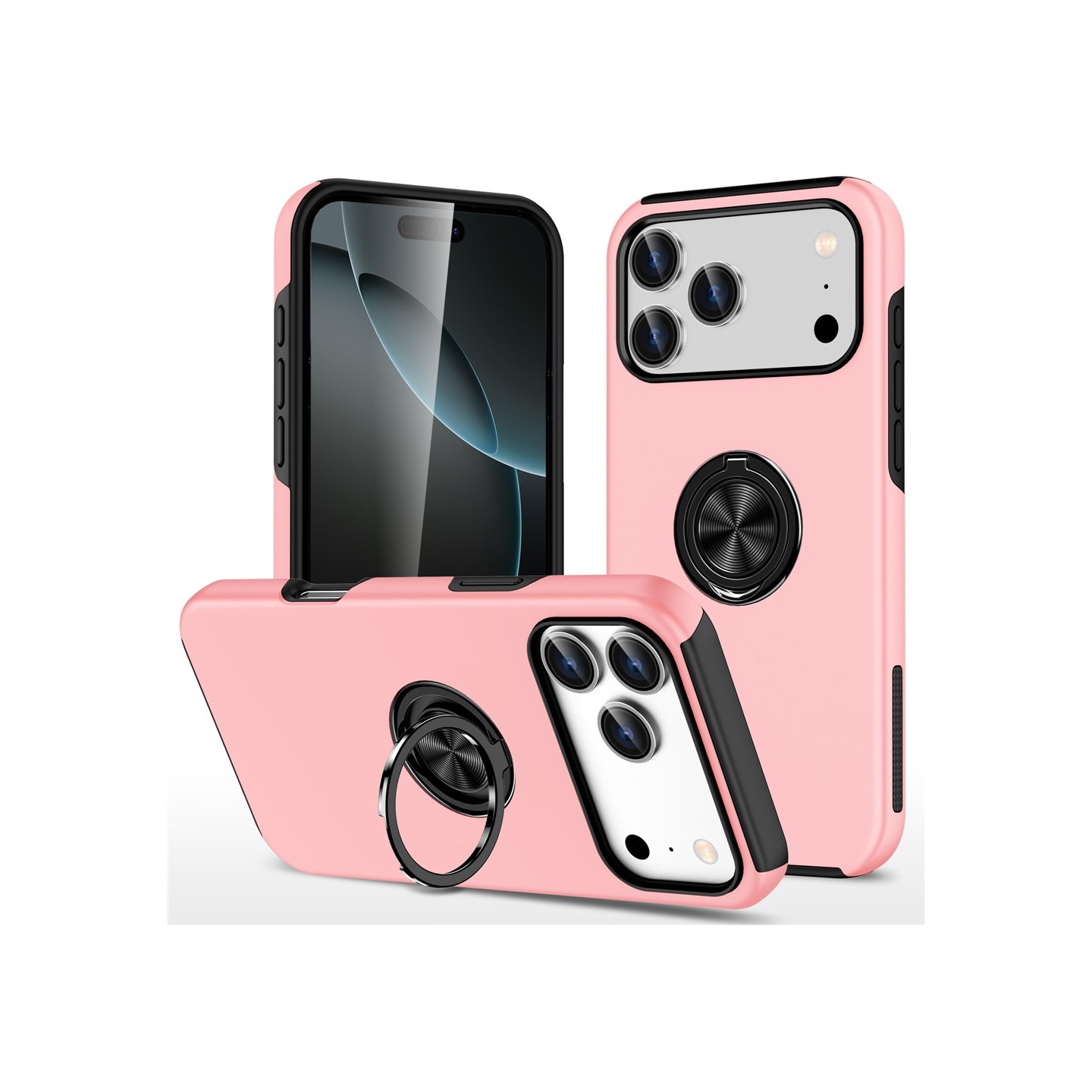 For iPhone 17 Pro Hybrid-deksel med Fingerring