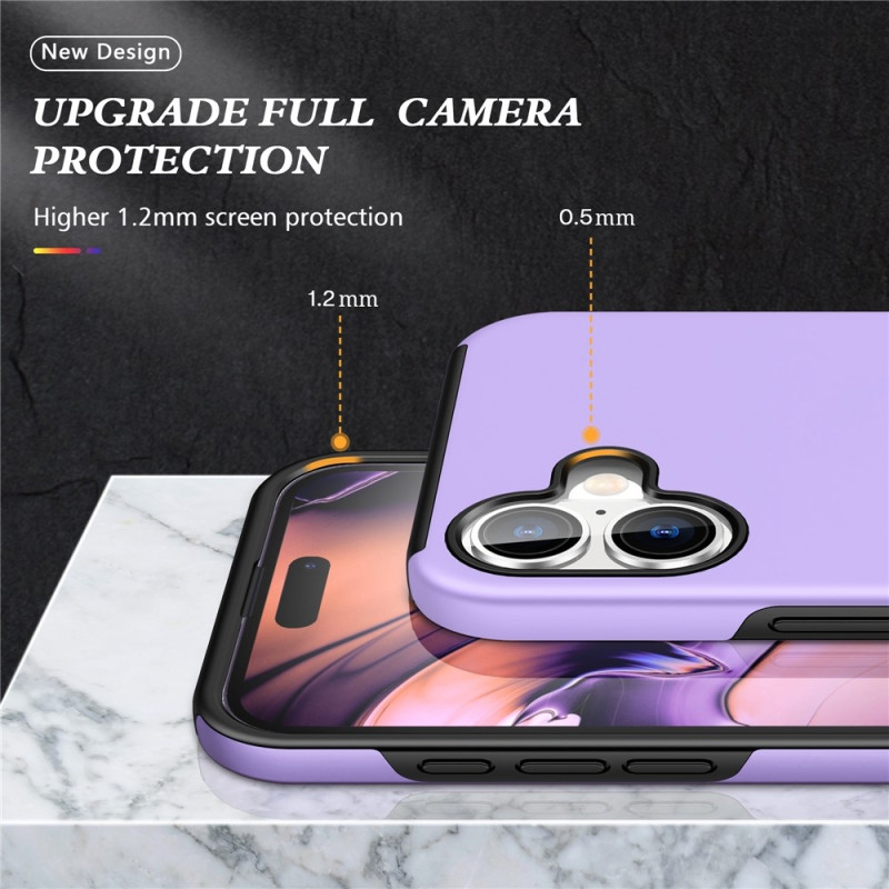 Til iPhone 17 Finger Ring Kickstand Hybrid Taske