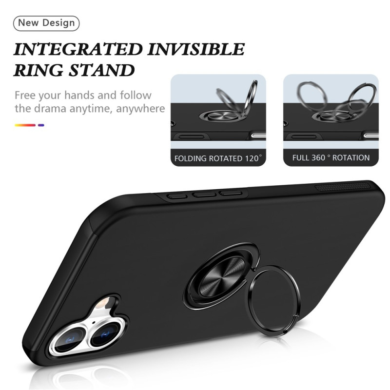 For iPhone 17 Finger Ring Kickstand Hybrid Case