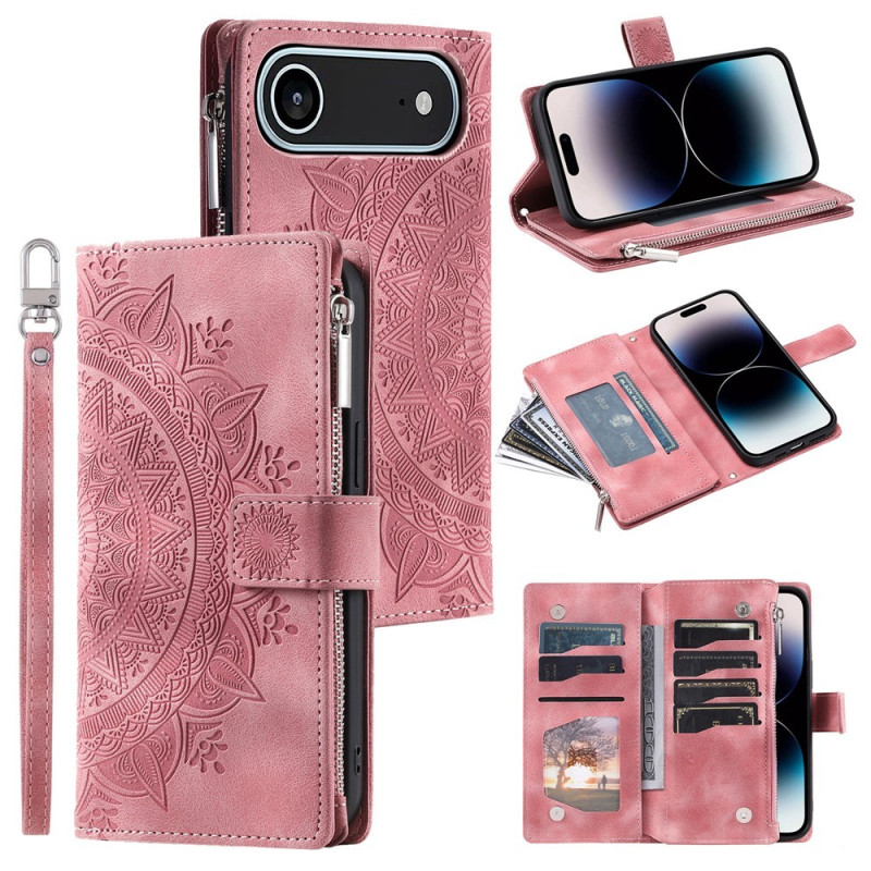 Pungetui kompatibelt med iPhone Air cover etui mandala blomstermønster