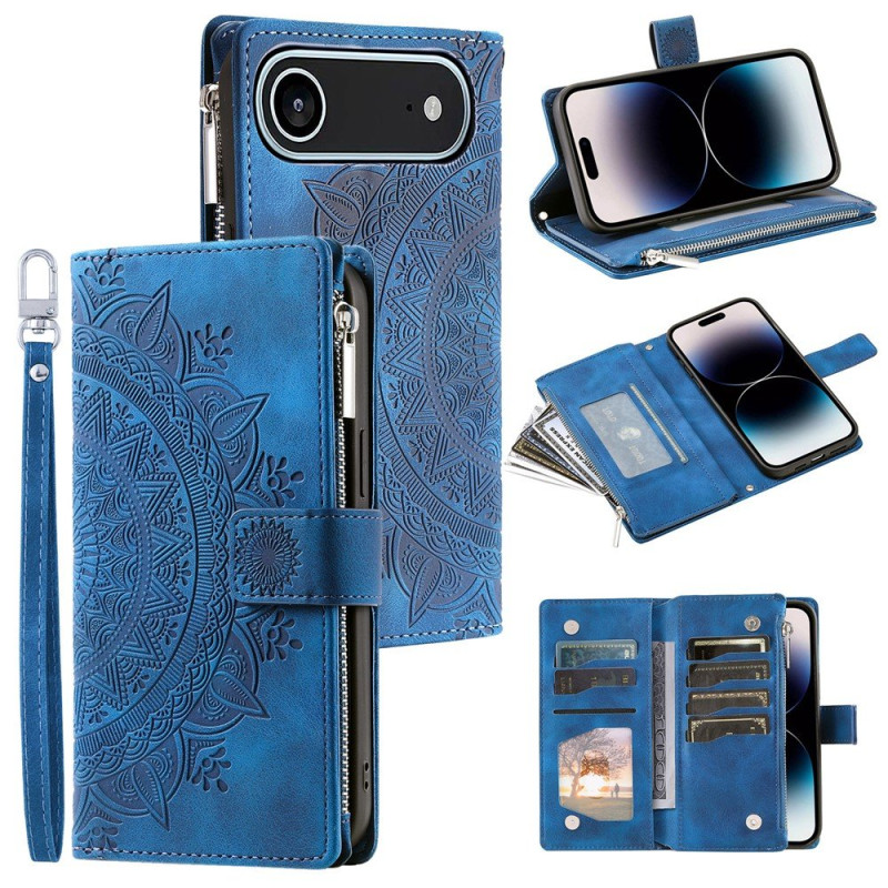 Pungetui kompatibelt med iPhone Air cover etui mandala blomstermønster