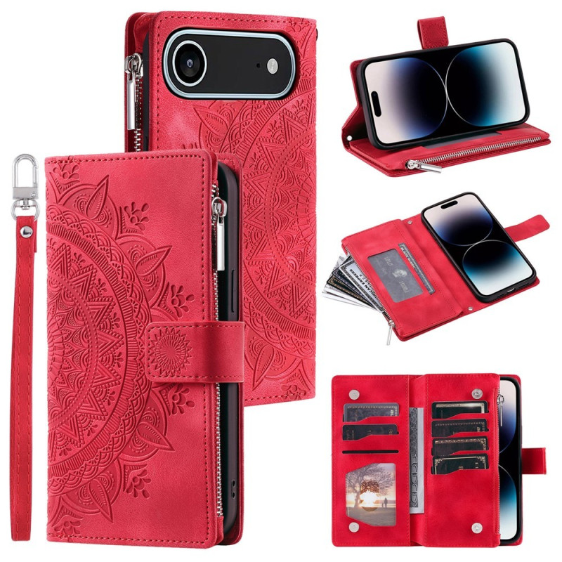 Pungetui kompatibelt med iPhone Air cover etui mandala blomstermønster