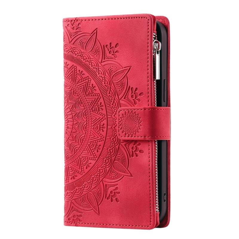 Wallet case compatible with iPhone 17 Pro case cover mandala floral pattern