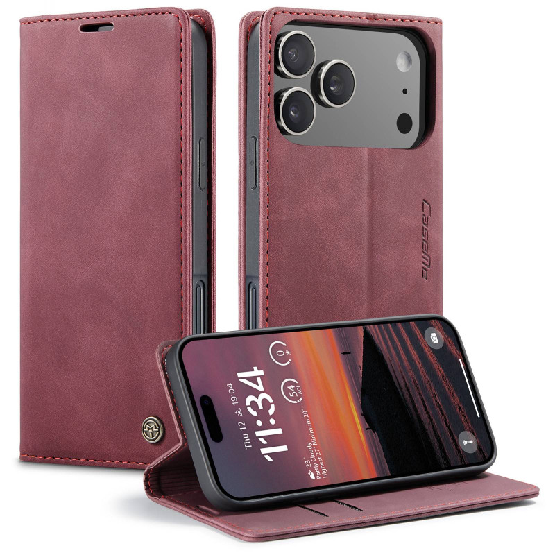 CASEME Retro Wallet Case for iPhone 17 Pro