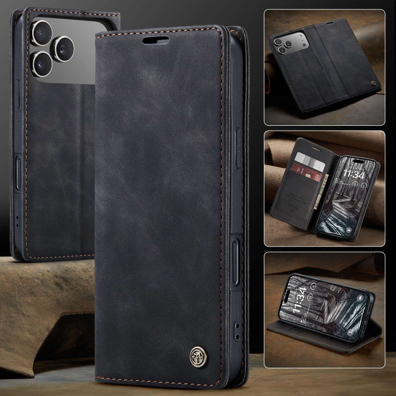 CASEME Retro Wallet Case for iPhone 17 Pro