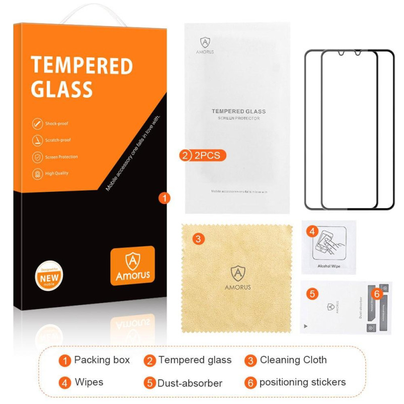 Samsung Galaxy A34 5G Amorus Tempered Glass Full Screen 2 Pieces