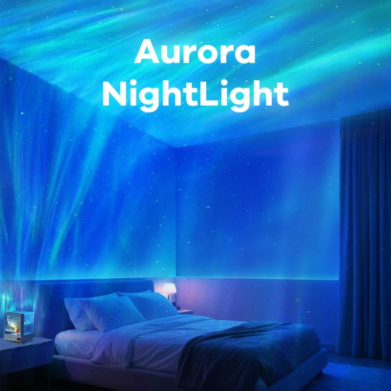 Starry Sky Choice Aurora projeksjonslys drømmeatmosfærelampe Bluetooth-høyttaler