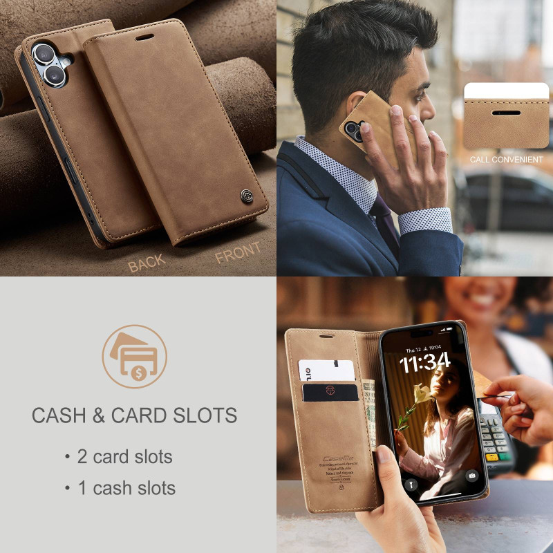 CASEME Retro lompakkokotelo iPhone 17