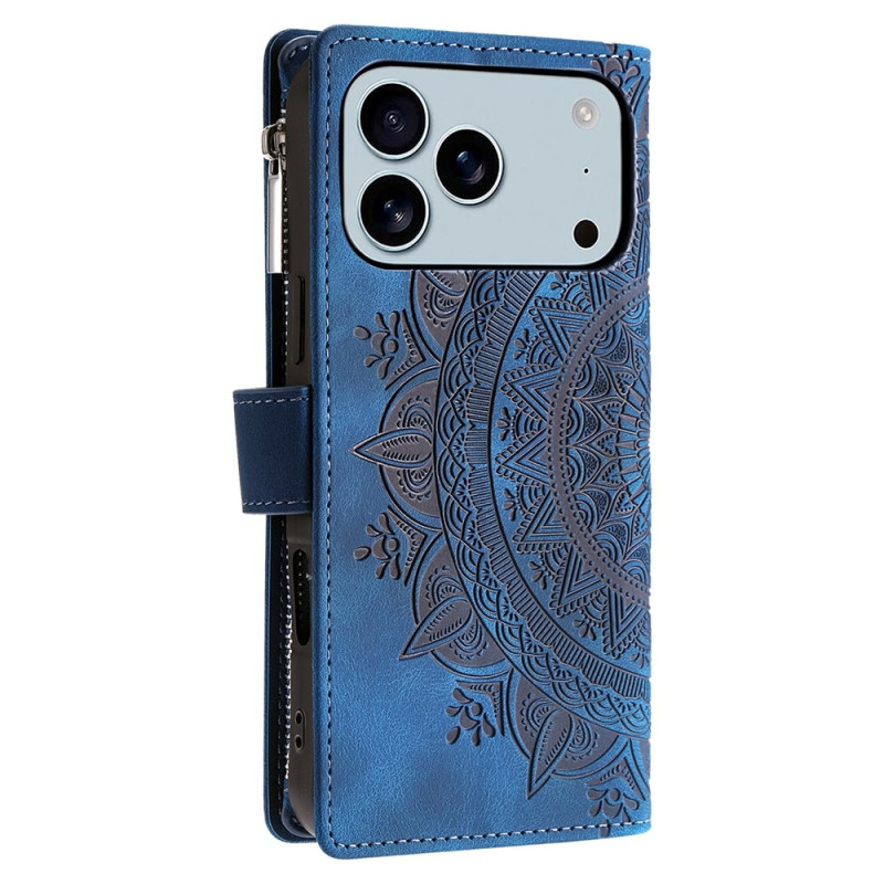 Pungetui kompatibelt med iPhone 17 Pro Max cover etui mandala blomstermønster