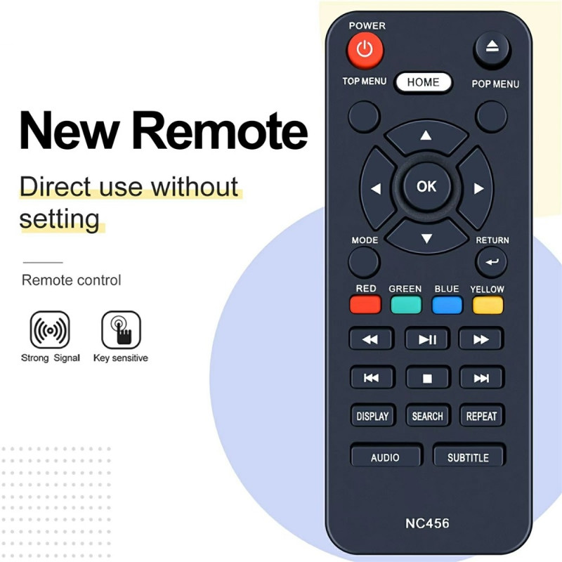 Remote Control Replacement for NC456 For Sanyo DVD Player