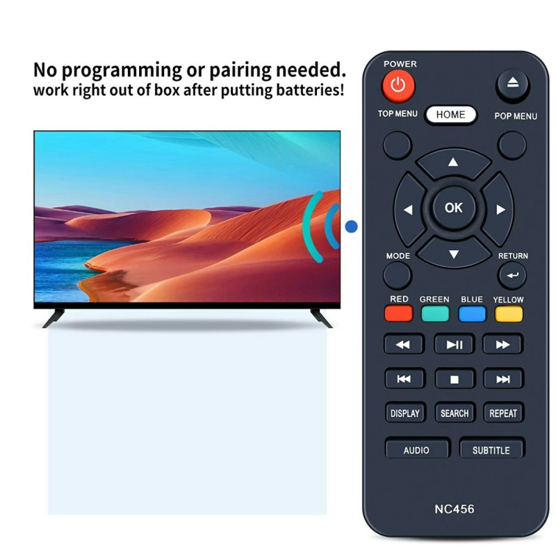 Remote Control Replacement for NC456 For Sanyo DVD Player