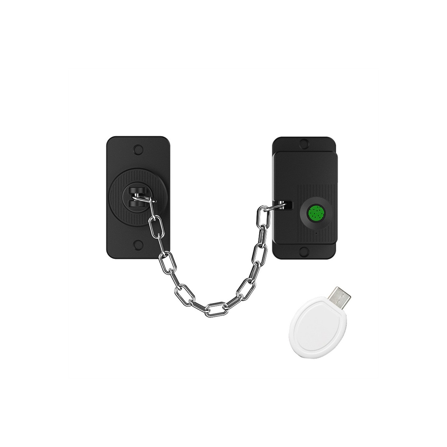 Lock Fingerprint Refrigerator Window Door Security Lock Childproof Pet - Black