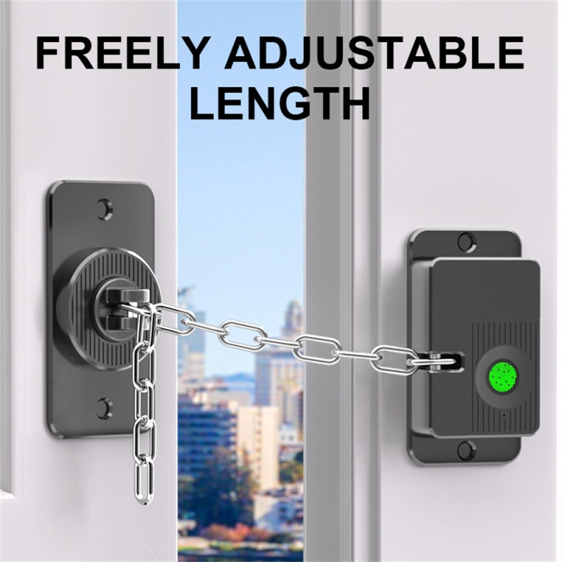 Lock Fingerprint Refrigerator Window Door Security Lock Childproof Pet - Black
